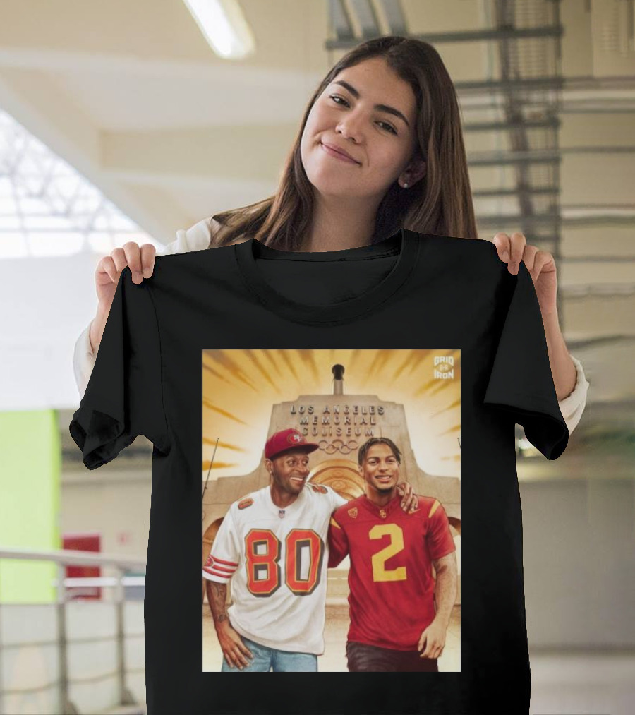 Gridiron Los Angeles Memorial Coliseum Football Legacy 80 2 T-Shirt