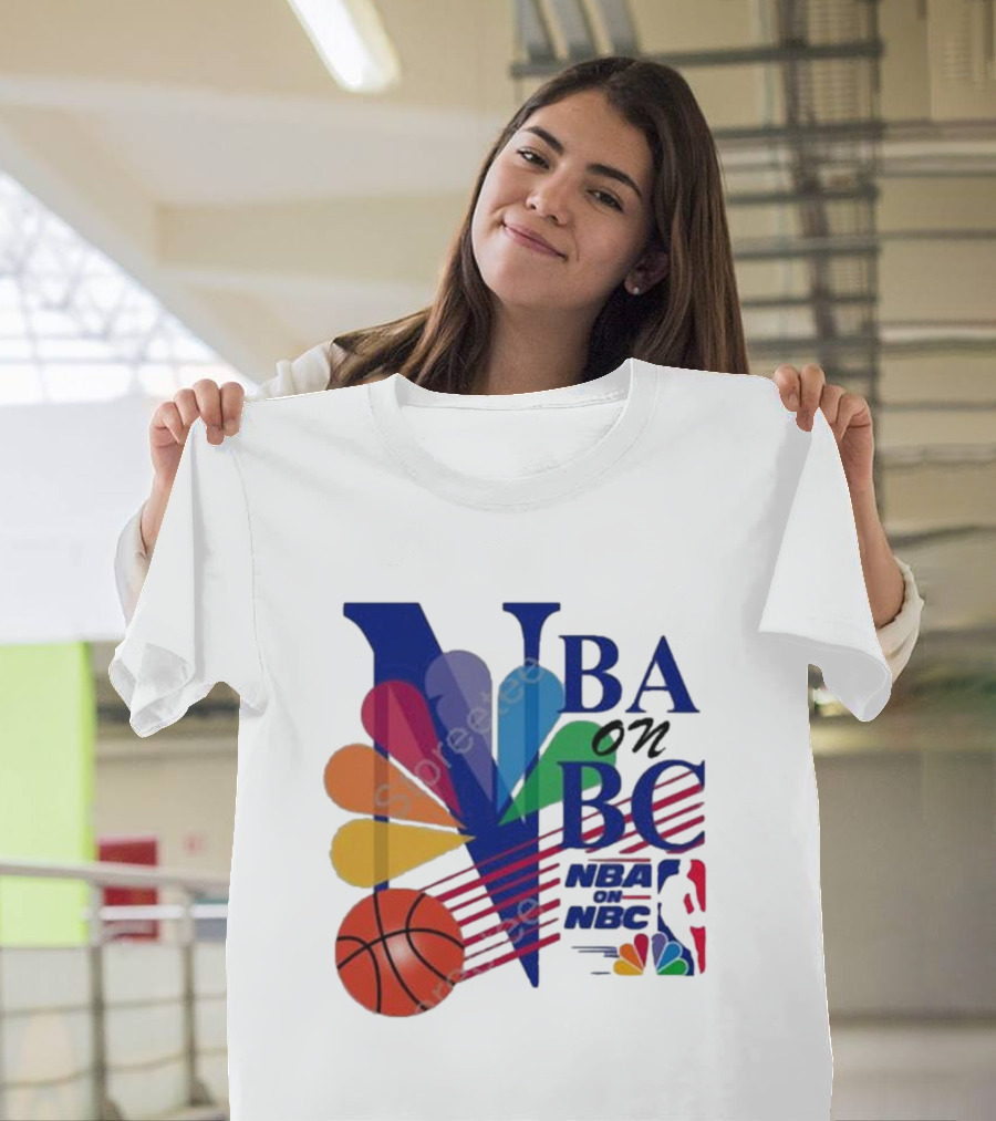 NBA on NBC Vintage Logo J. Kyle Mann Basketball T-Shirt
