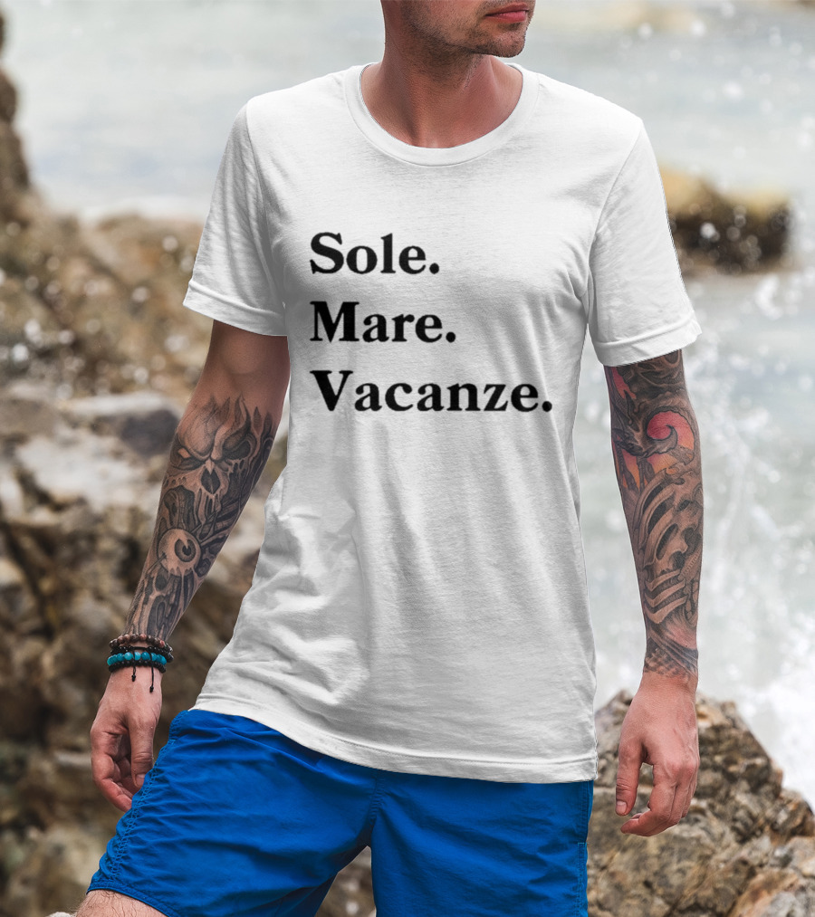 Sole Mare Vacanze Italian Beach Holiday T-Shirt