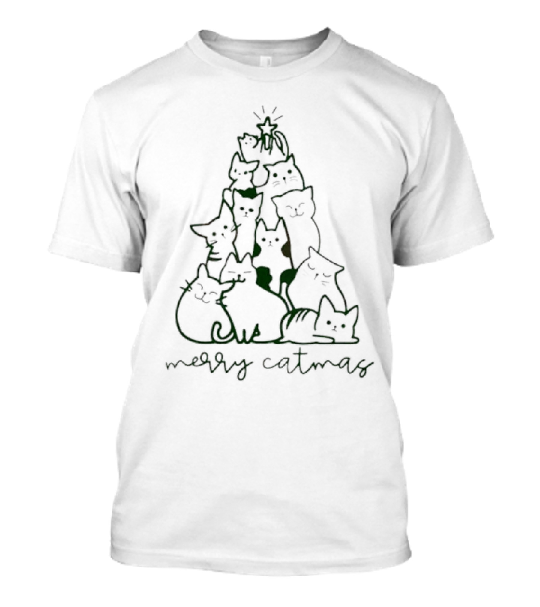 Funny Merry Catmas Cat Christmas Merry Catmas T-Shirt