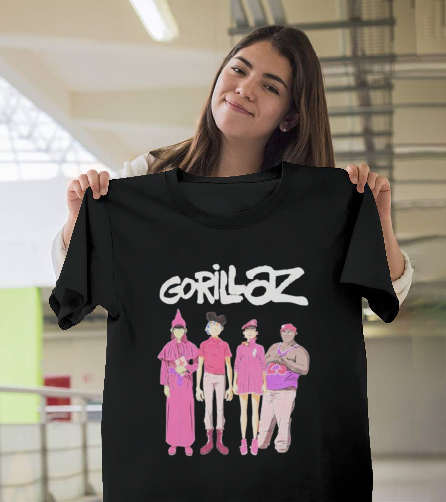 Gorillaz Cracker Island Characters Pink Outfits T-Shirt