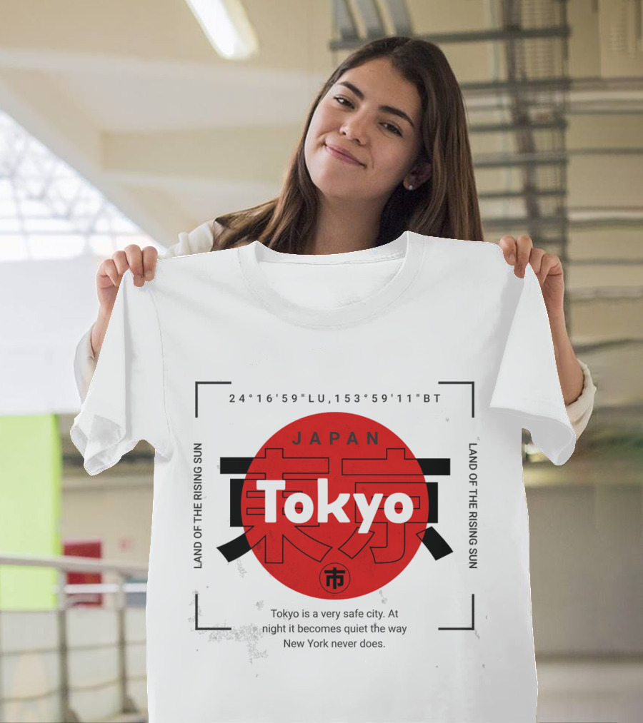 Tokyo Japan Land of the Rising Sun Safe City Quiet Night T-Shirt