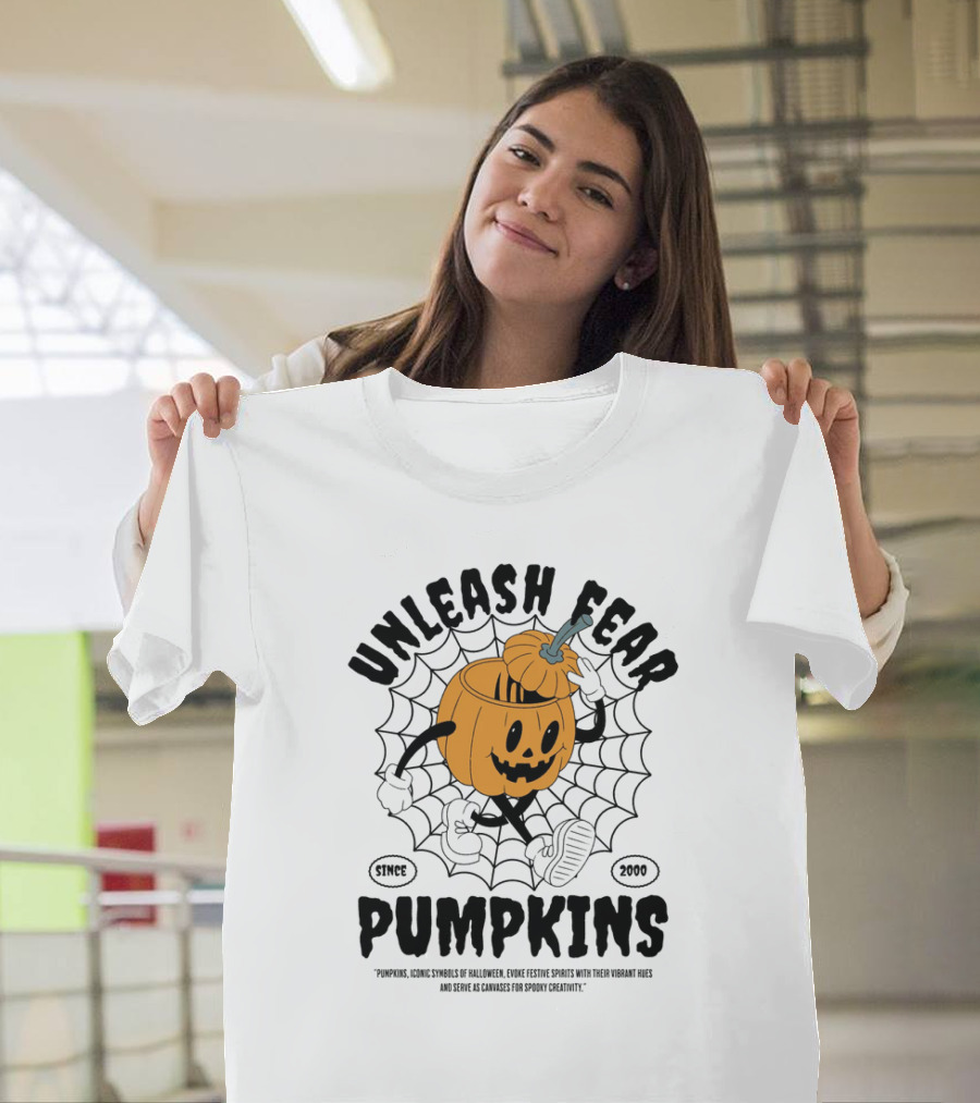 UNLEASH FEAR PUMPKINS SINCE 2000 ICONIC SYMBOLS OF HALLOWEEN AND CREATIVE SPIRITS T-Shirt
