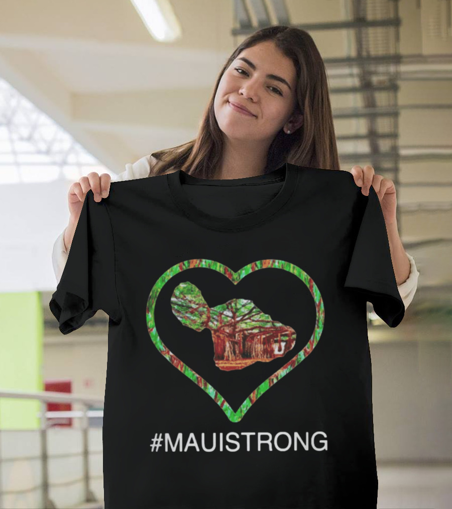 MAUISTRONG Heart Tree Map Resilience T-Shirt