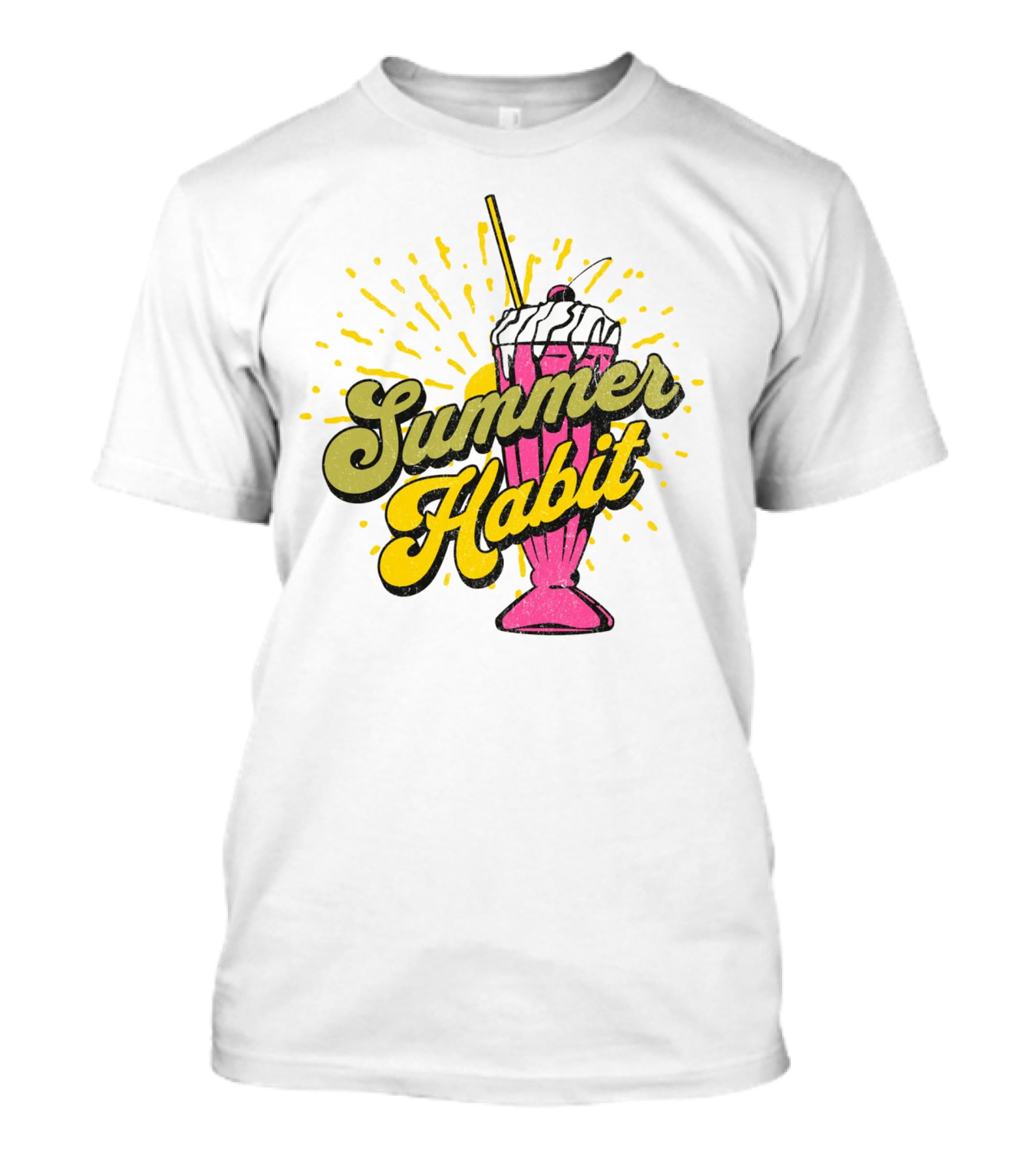 Summer Habit Vibrant Milkshake Burst T-Shirt
