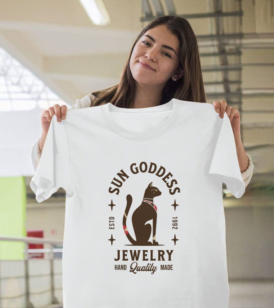 Sun Goddess Jewelry Cat Hand Quality Made Estd 1992 T-Shirt