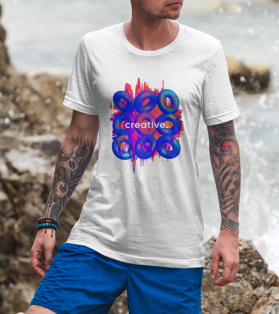 Creative Vivid Rings With Abstract Waveforms T-Shirt
