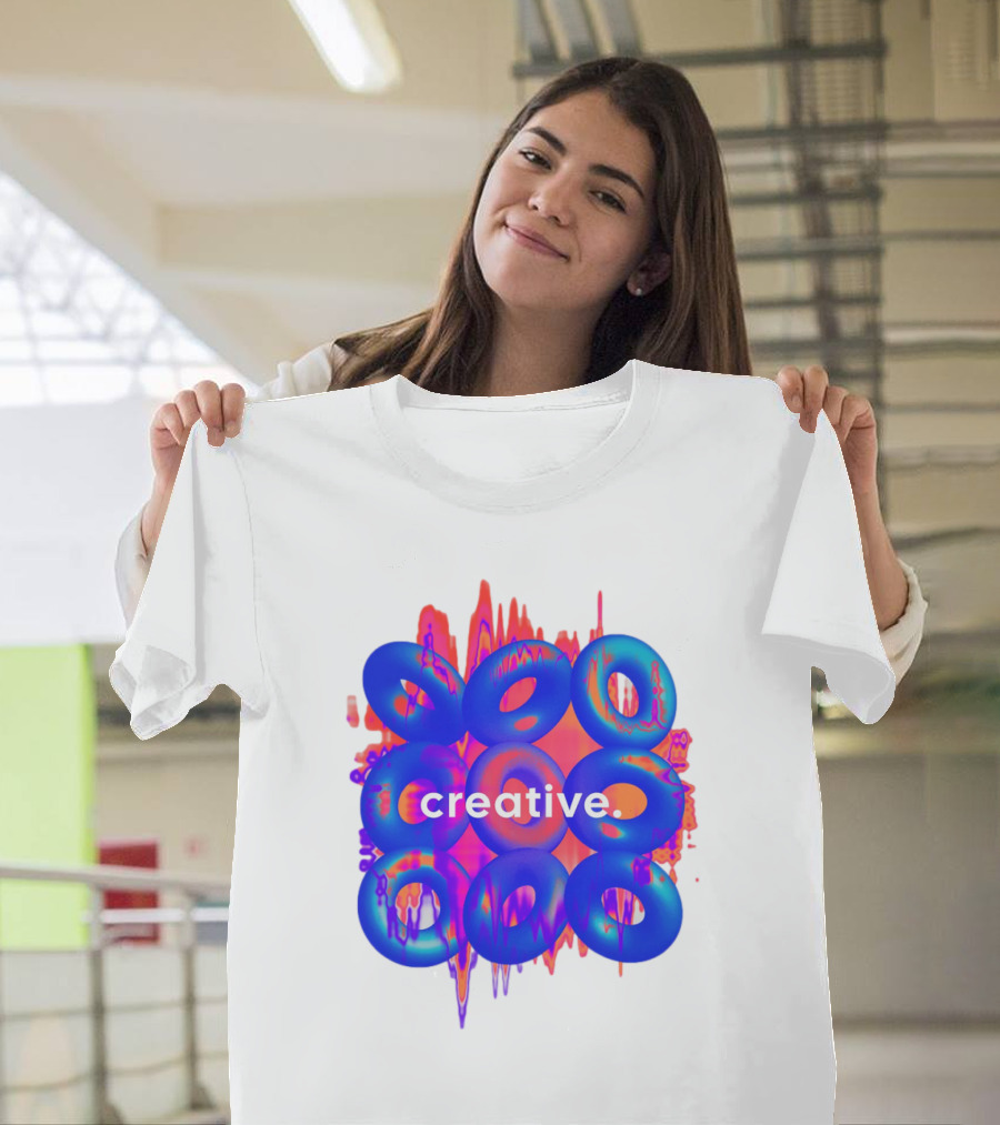 Creative Vivid Rings With Abstract Waveforms T-Shirt