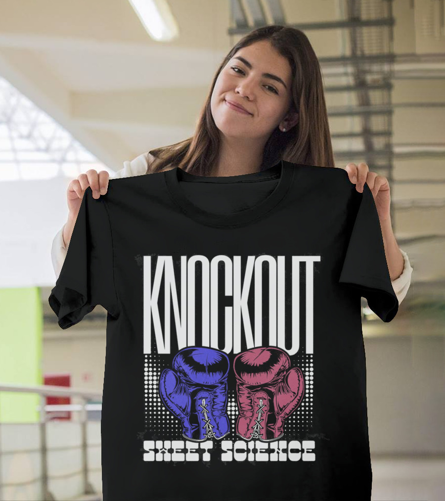 KNOCKOUT SWEET SCIENCE Boxing Gloves T-Shirt