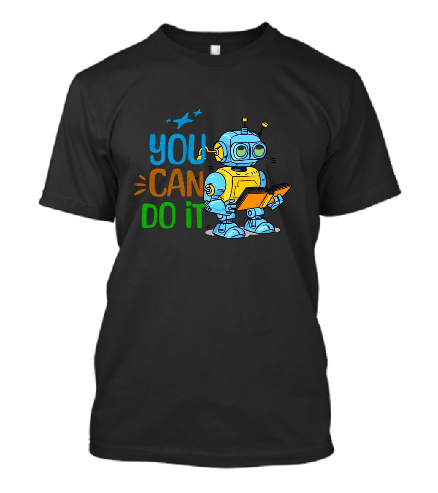 You Can Do It Robot Reading Motivation T-Shirt