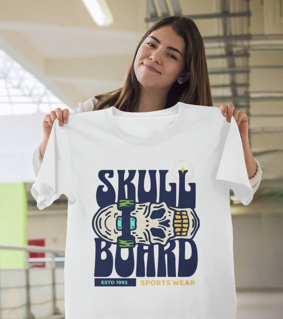 Skull Board Estd 1992 Sports Wear Ktttl Studio Company T-Shirt