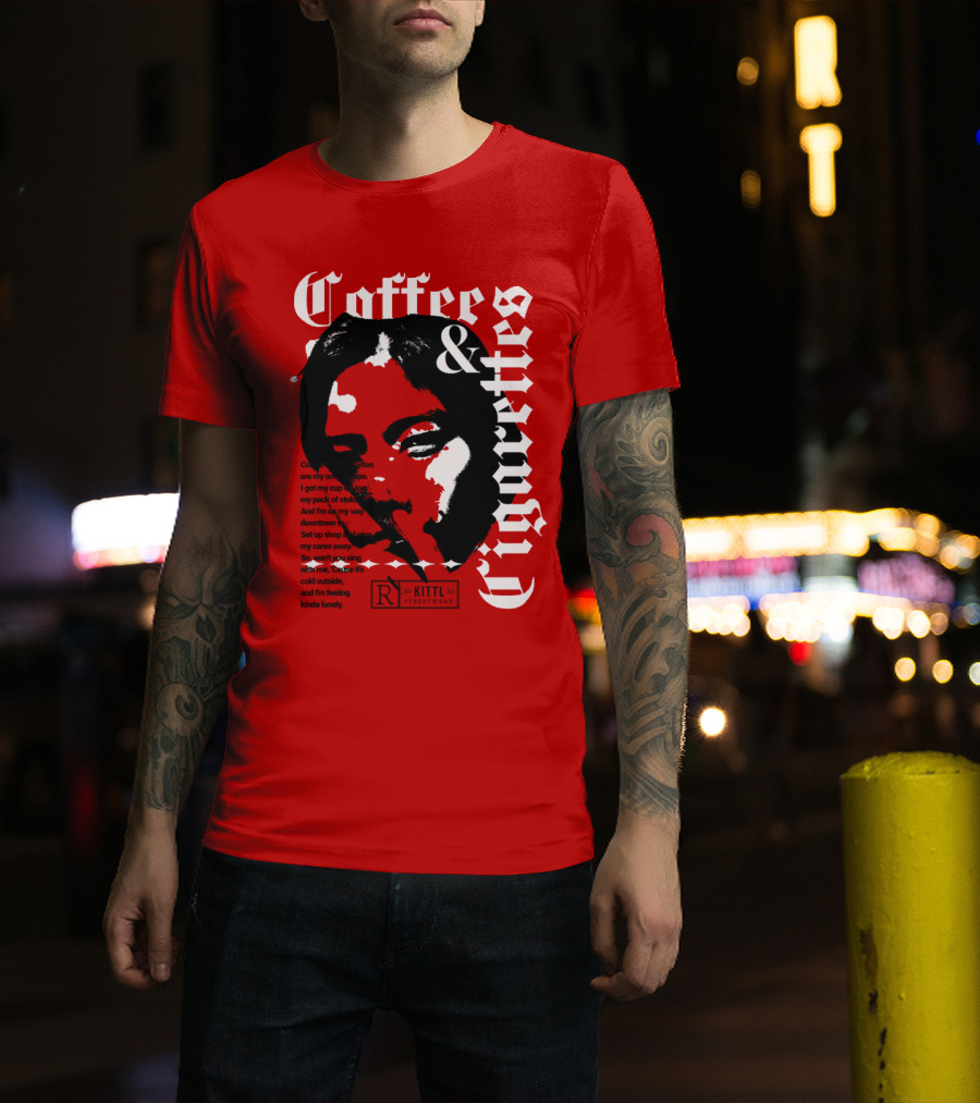 Coffee And Cigarettes By Kittl X Eachwayman T-Shirt