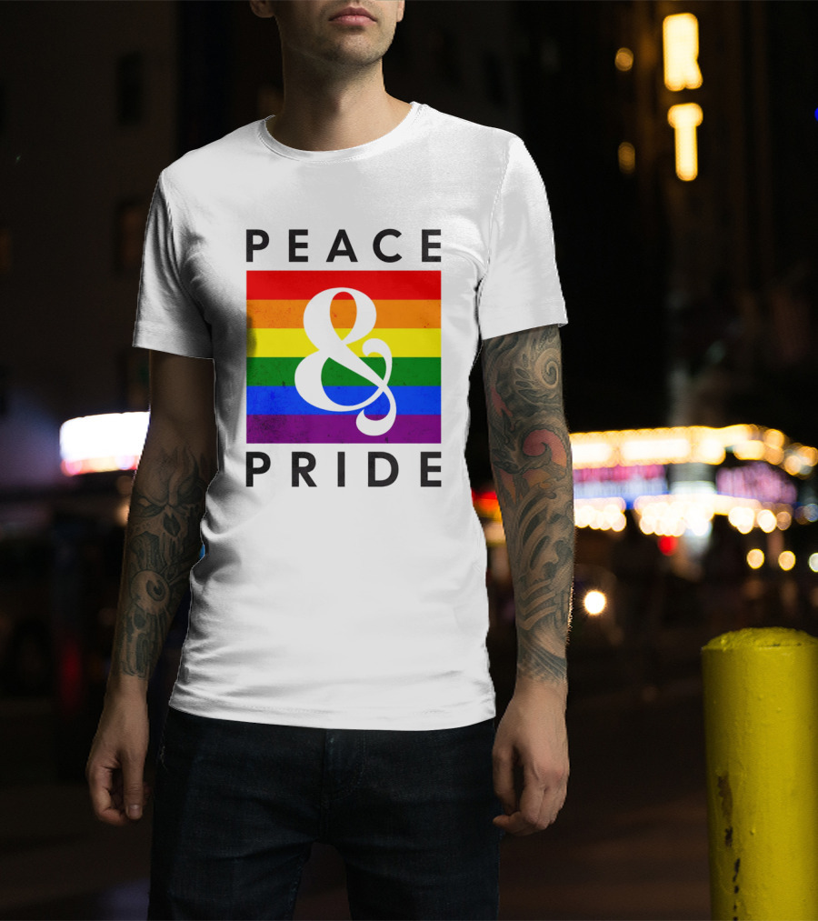 Peace And Pride Rainbow Flag Elements T-Shirt