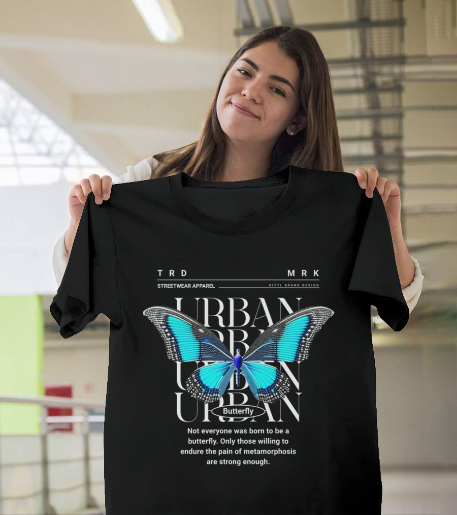 TRD MRK Streetwear Apparel Urban Butterfly Metamorphosis Kittl Brand T-Shirt