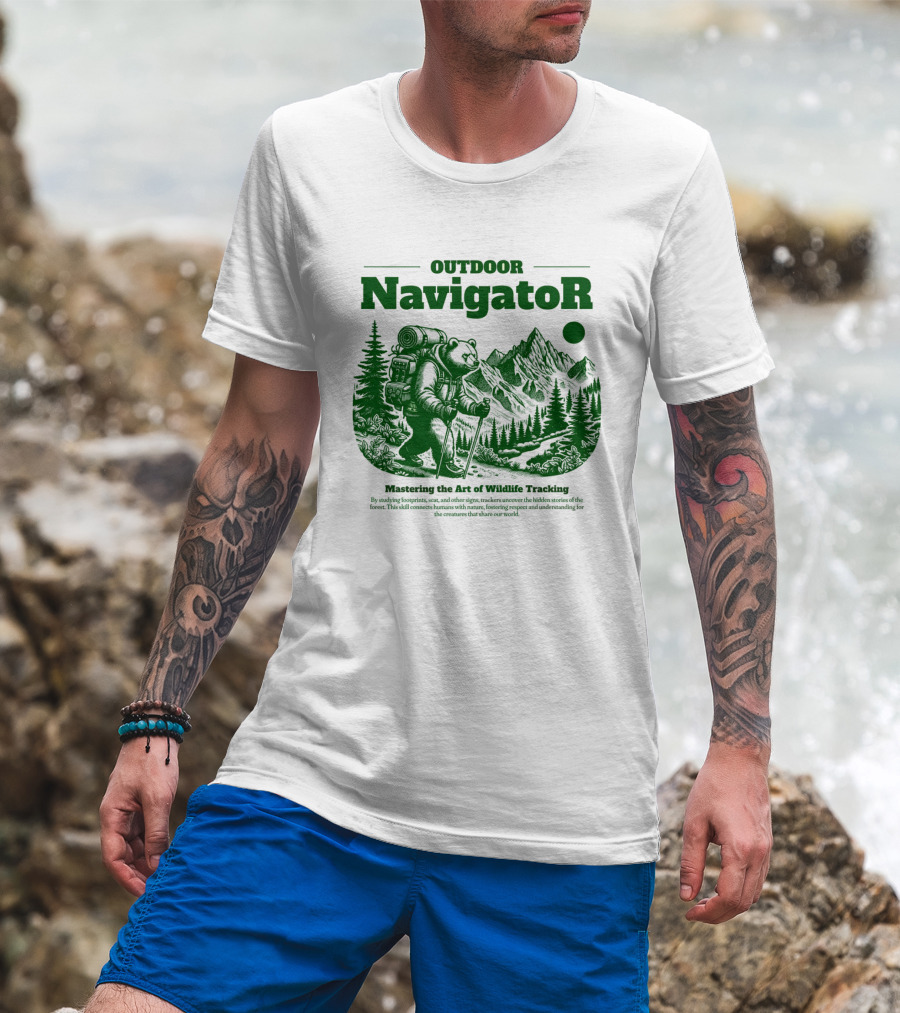 OUTDOOR Navigator Mastering The Art Of Wildlife Tracking T-Shirt