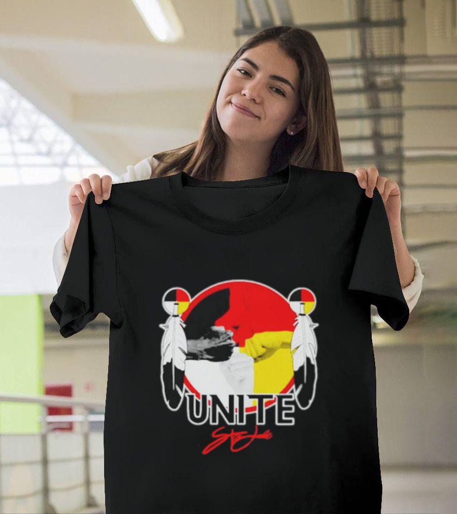 Unite Strong With Native American Symbols T-Shirt