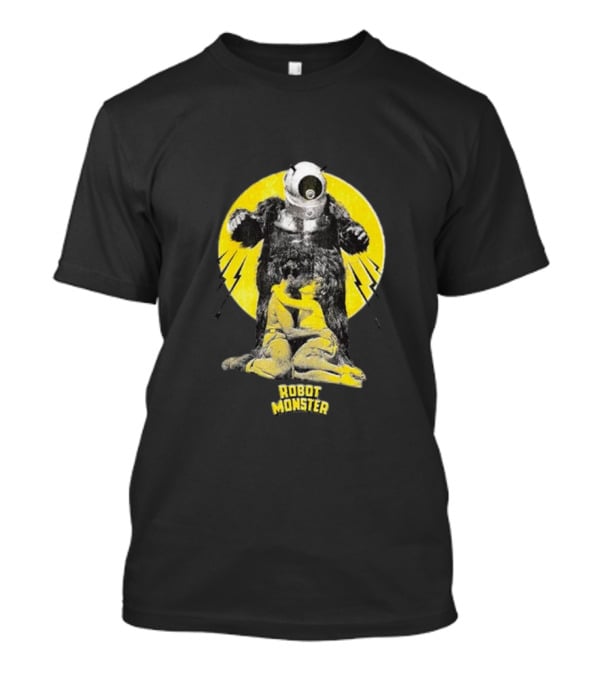 Robot Monster Vintage Retro Sci-Fi Creature Scene T-Shirt