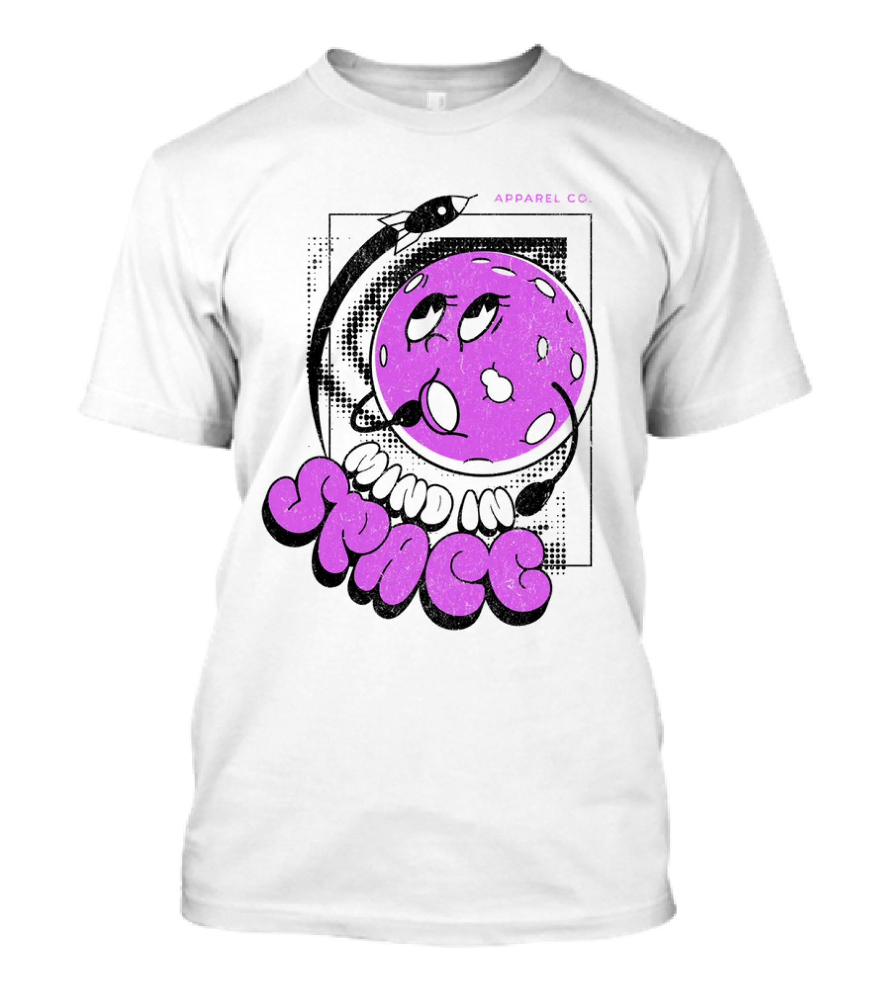 Mind In Space Apparel Co Cartoon Typographic Streetwear T-Shirt