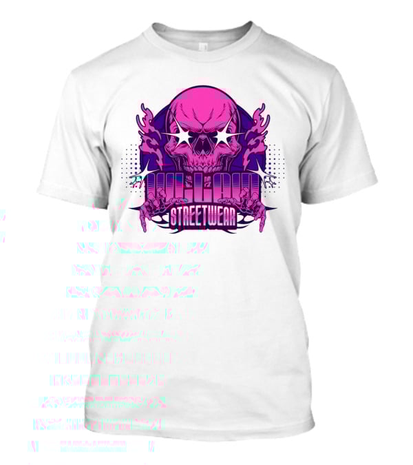 Villain Streetwear Skull Flames Urban Gothic Aesthetic T-Shirt