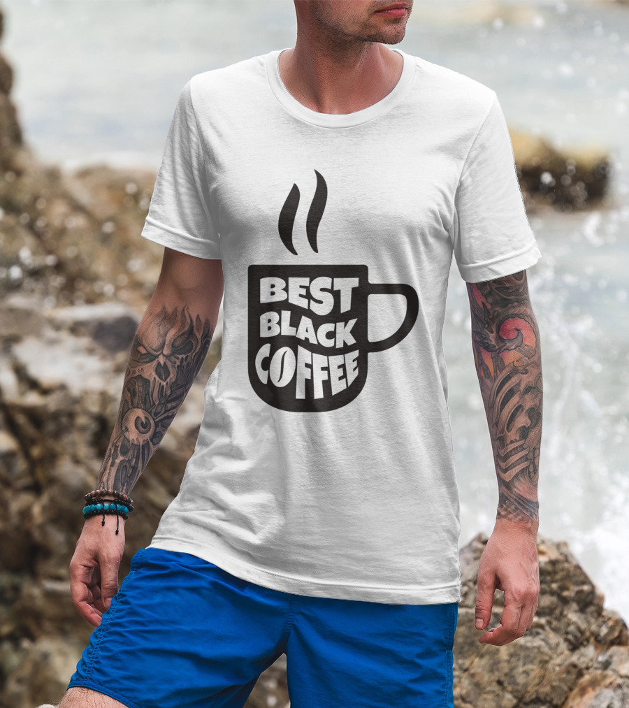 Best Black Coffee Cup With Steam T-Shirt