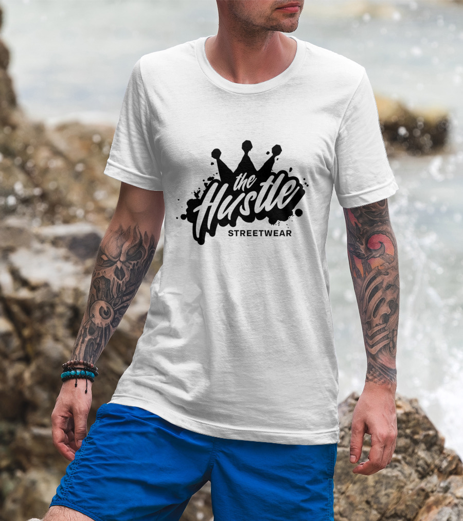 The Hustle Streetwear Crown Splatter T-Shirt