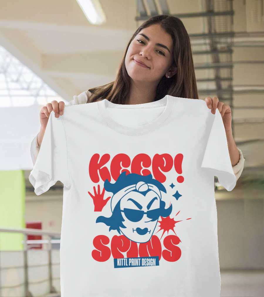 Keep Spins Kittl Print T-Shirt