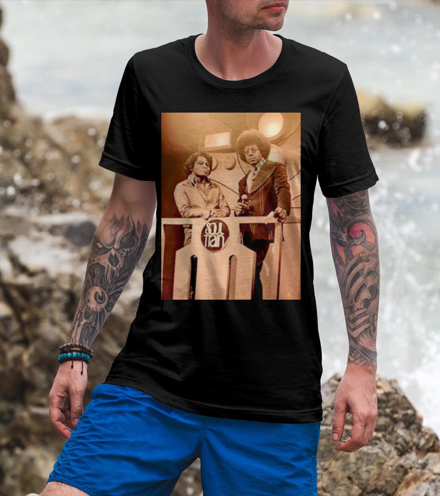 James Brown And Don Cornelius Soul Train Iconic Music Legends T-Shirt