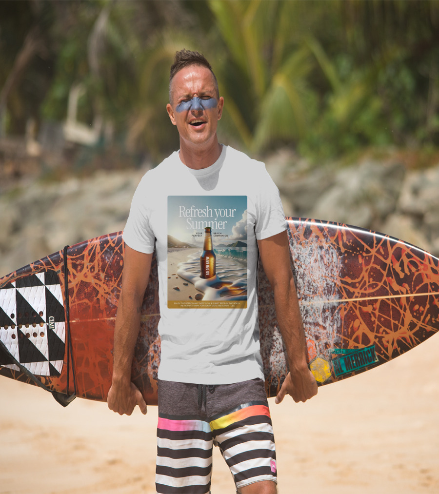 Refresh Your Summer Golden Brew Beach Companion T-Shirt