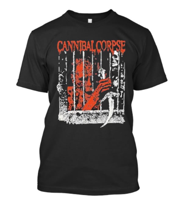 Cannibal Corpse Bloody Kill Cell Prison Bars Skeleton Knife T-Shirt