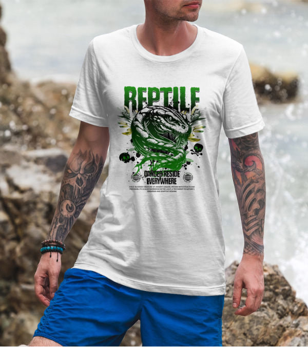 Reptile Danger Reside Everywhere Stealth Creature Of Ancient Lineage T-Shirt