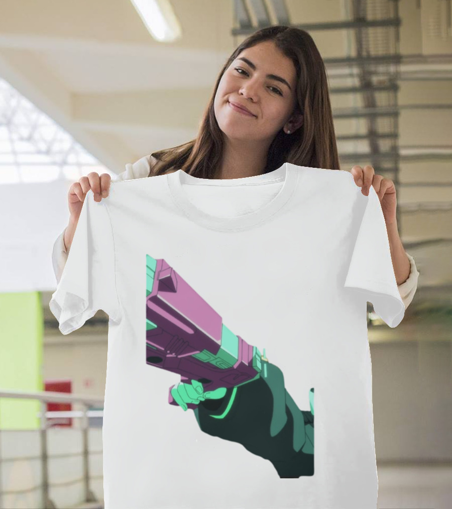 Rebecca Cyberpunk Edgerunners Aesthetic Gun T-Shirt