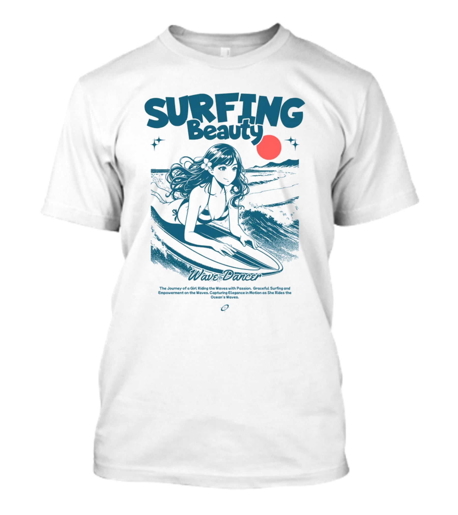 SURFING Beauty Wave Dancer Ocean's Waves Passion Graceful Surfing Empowerment Elegant Motion T-Shirt
