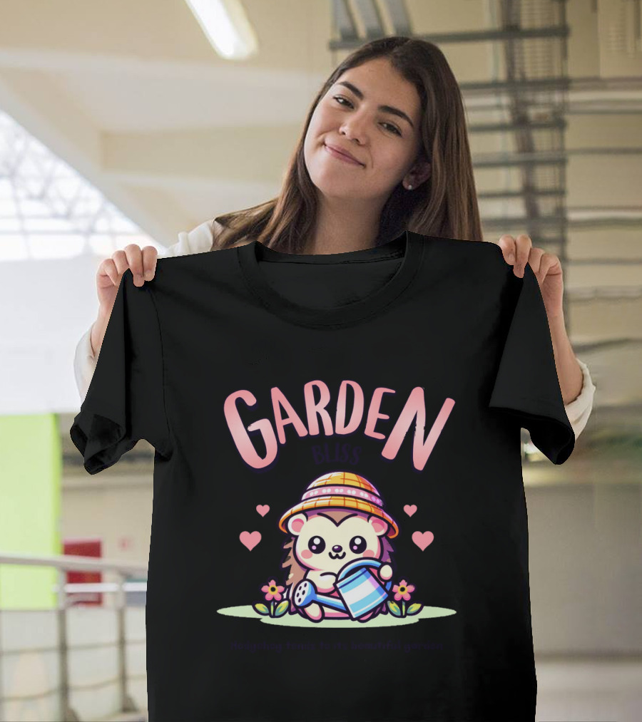 Garden Bliss Hedgehog Tends To Its Beautiful Garden T-Shirt