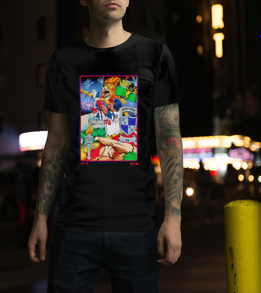 Hometown Kid Bat Boy 1996 Braves Lion Fireworks T-Shirt