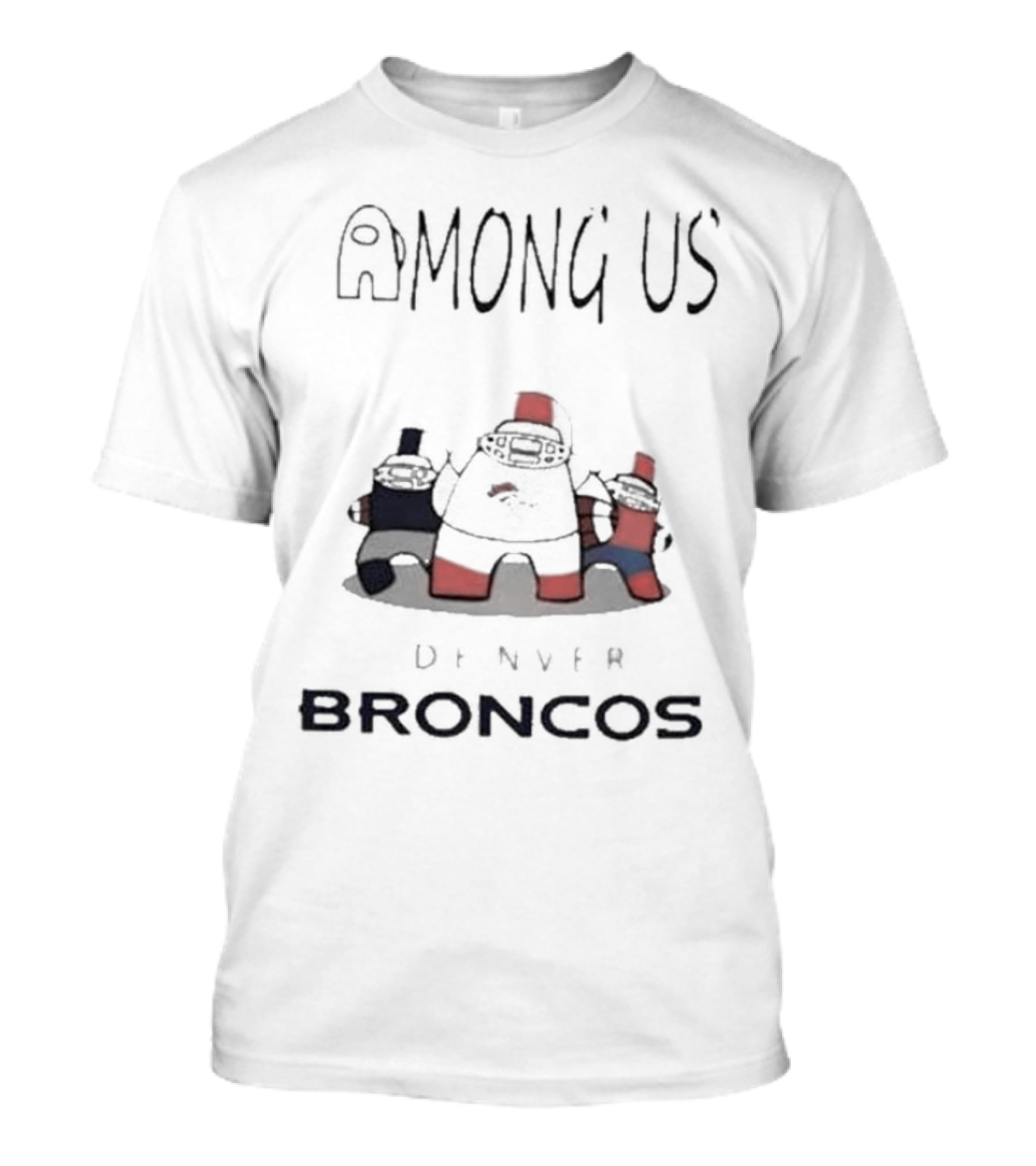 Among Us Denver Broncos Gaming Crossover T-Shirt