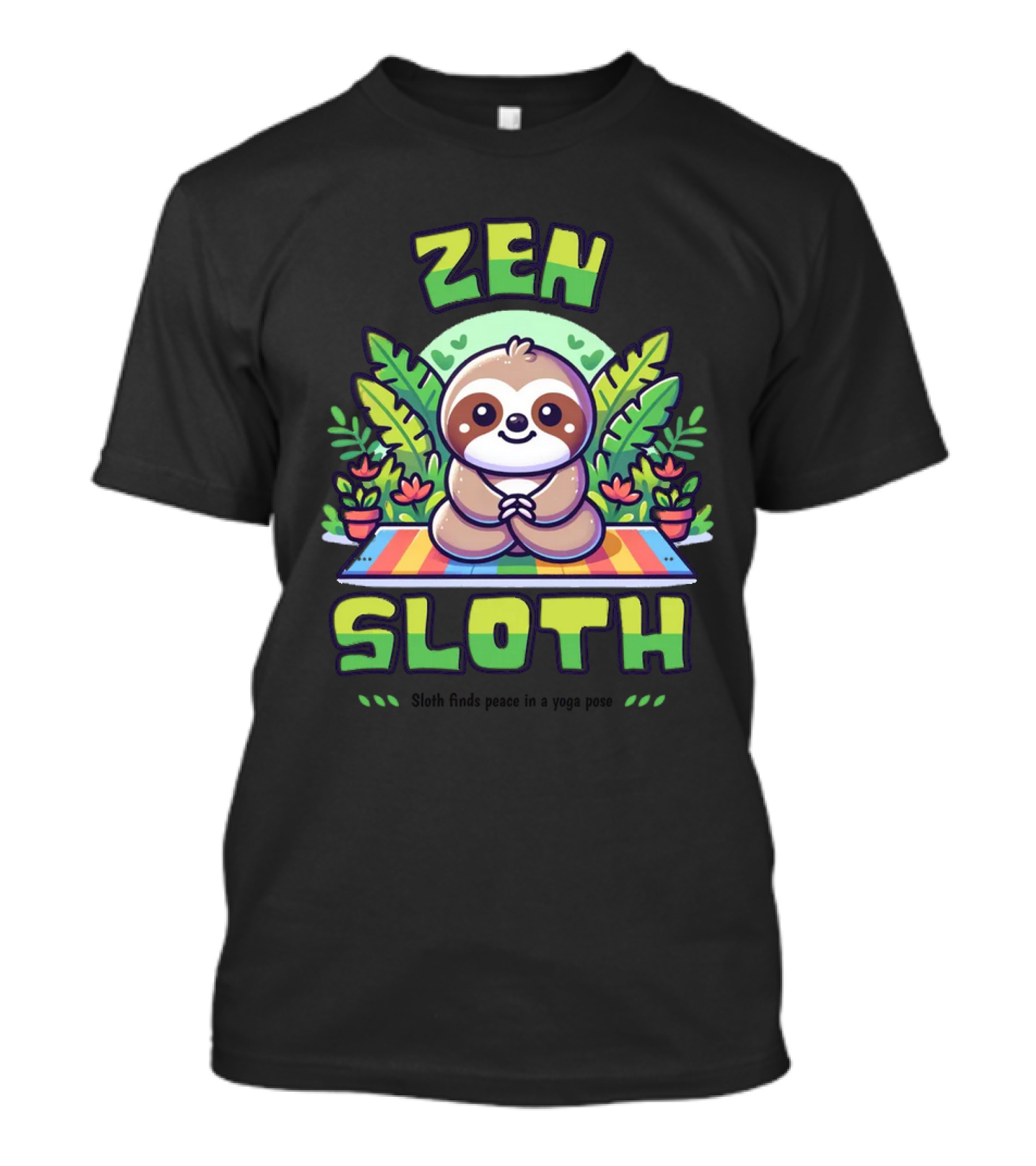 Zen Sloth Finds Peace In A Yoga Pose T-Shirt