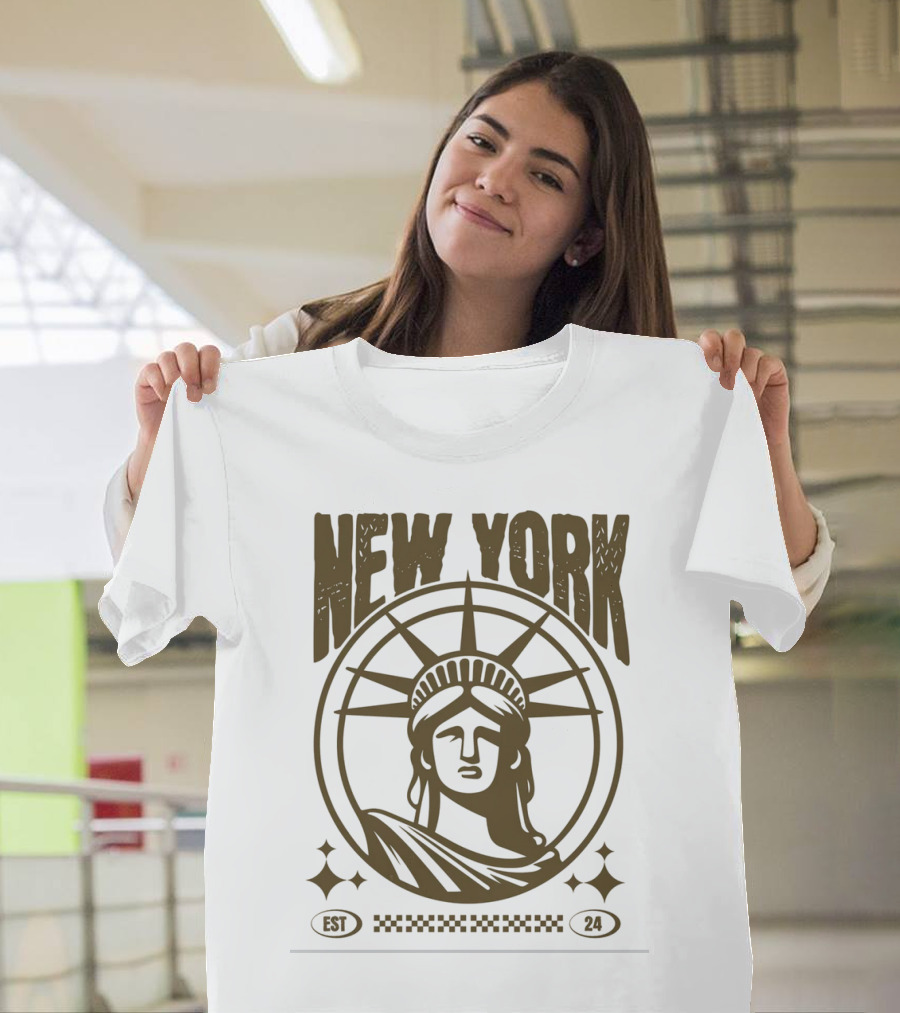 New York Statue of Liberty EST 24 T-Shirt