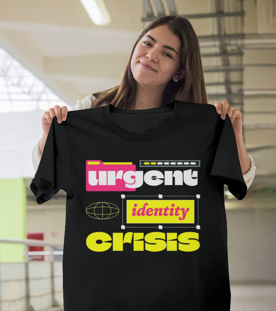 Urgent Identity Crisis Folder Globe T-Shirt