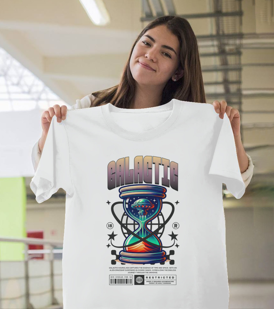 GALACTIC HOURGLASS RESTRICTED COSMIC SPACE ALIEN 18 T-Shirt