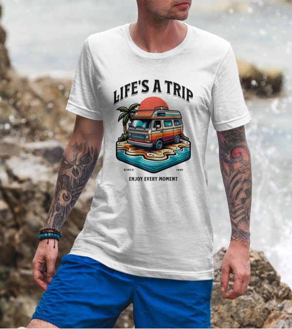 Life's A Trip Vintage Campervan Since 1989 Enjoy Every Moment T-Shirt