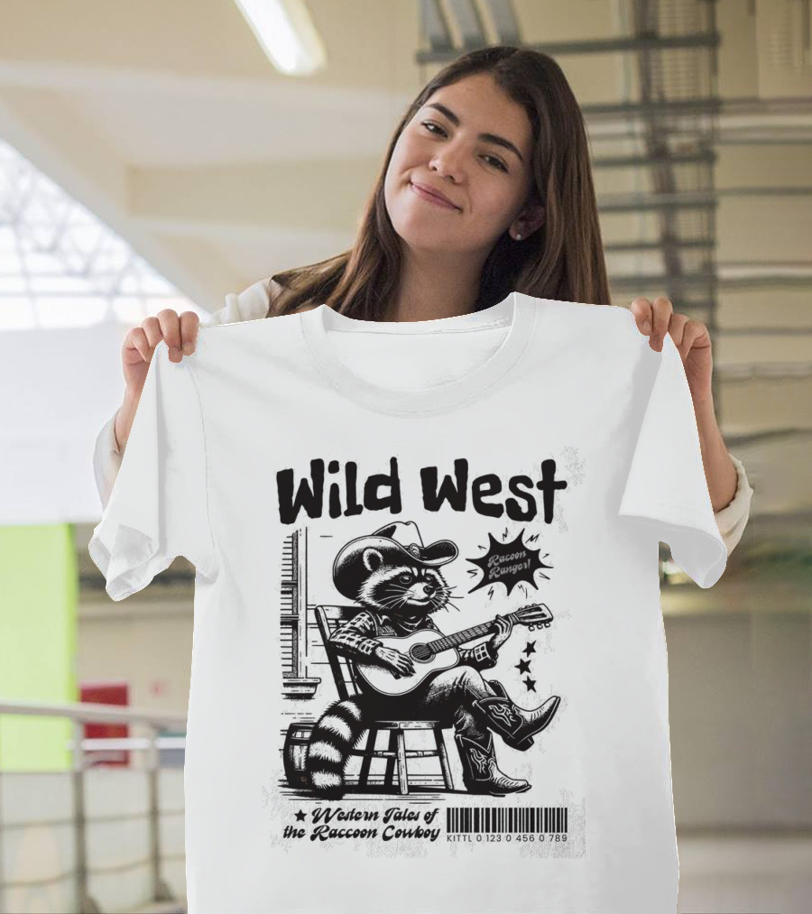 Wild West Raccoon Ranger Western Tales of the Raccoon Cowboy T-Shirt