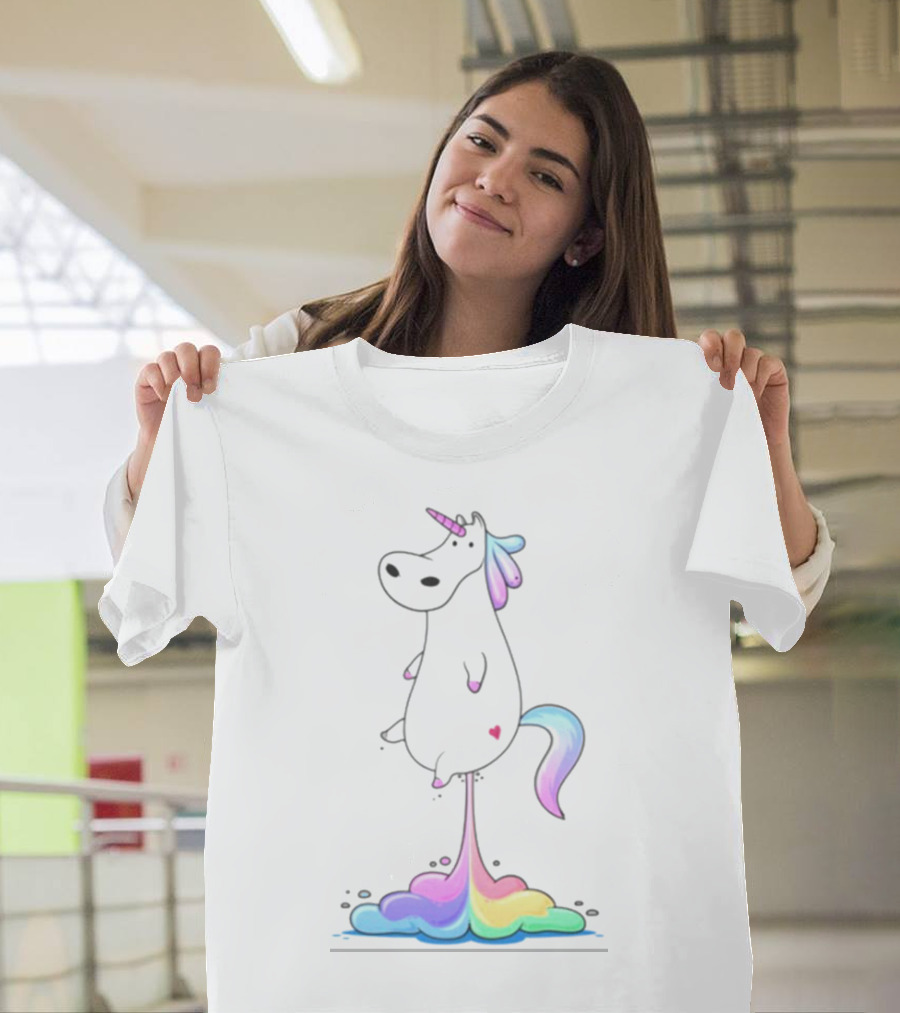 Unicorn Fart Rainbow Magic älk- for pól Kids T-Shirt