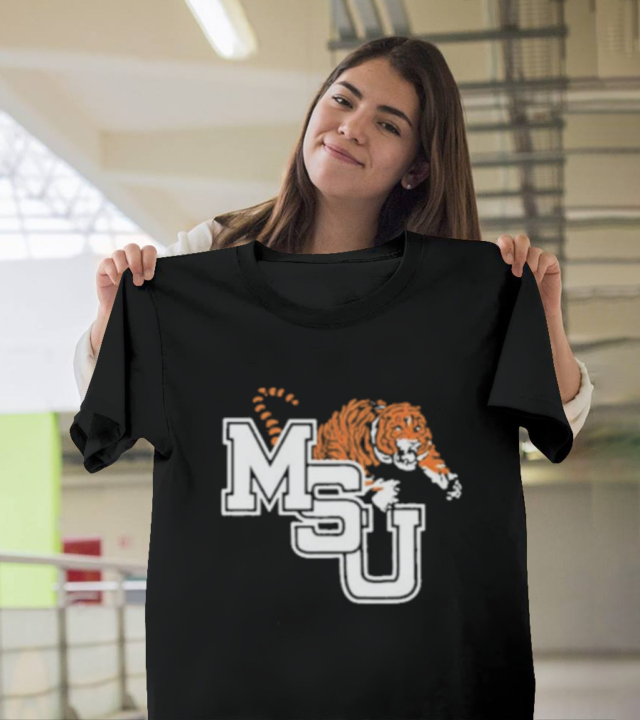 MSU Tiger Orange and White Tiger T-Shirt