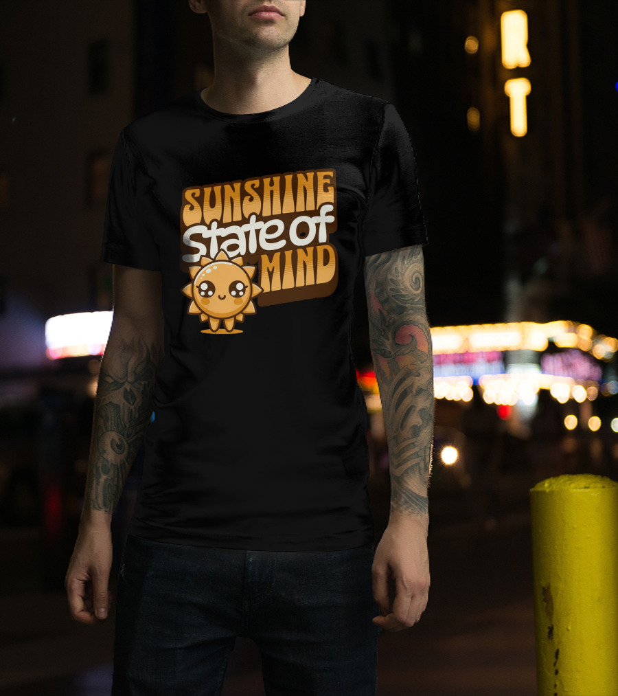 Sunshine State Of Mind Cute Sun Character T-Shirt