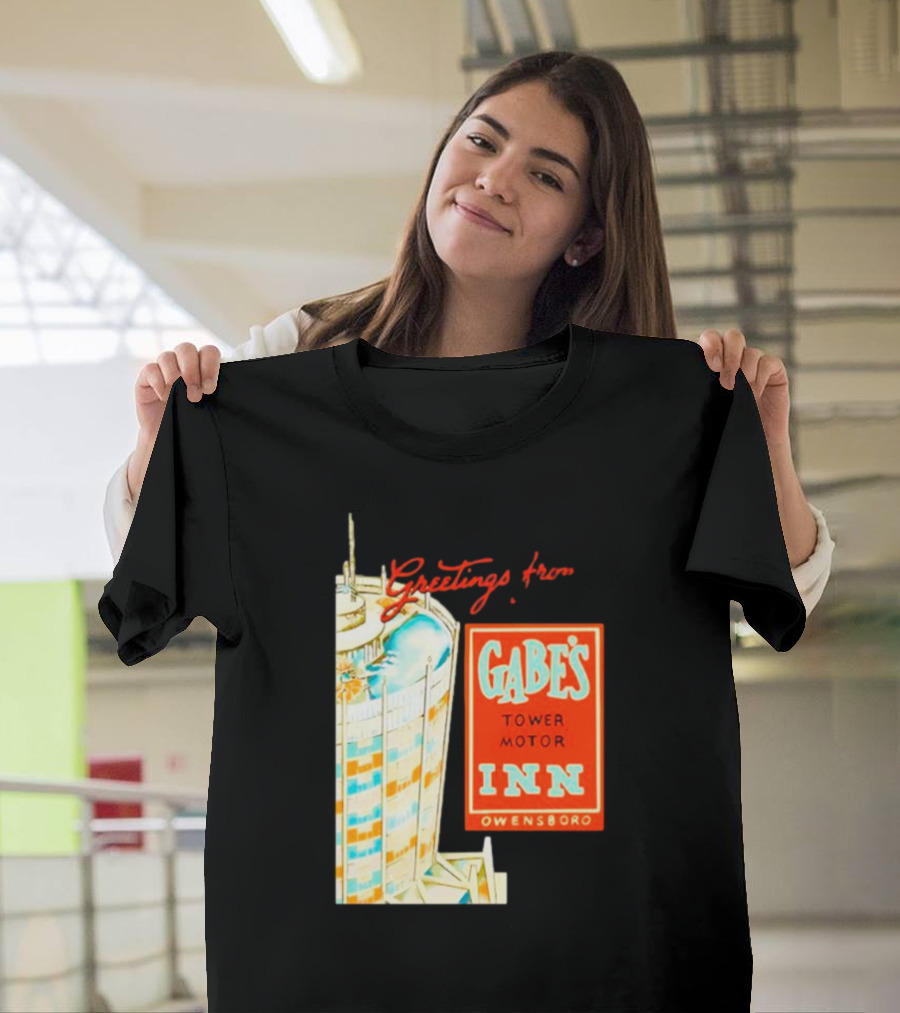 Greetings From Gabe's Tower Motor Inn Owensboro Retro Travel Souvenir T-Shirt