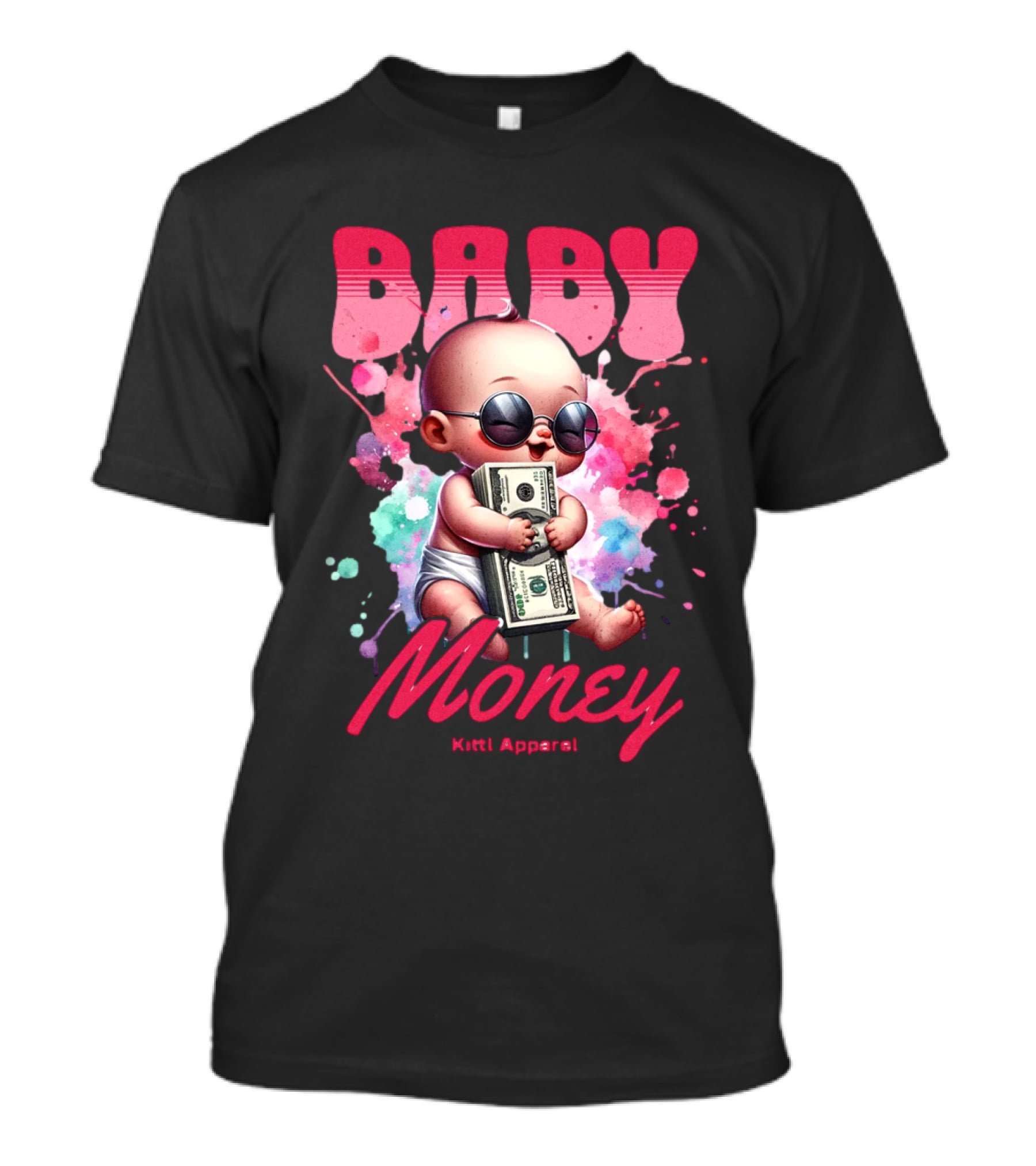 Baby Money Kitti Apparel Sunglasses Color Splash T-Shirt