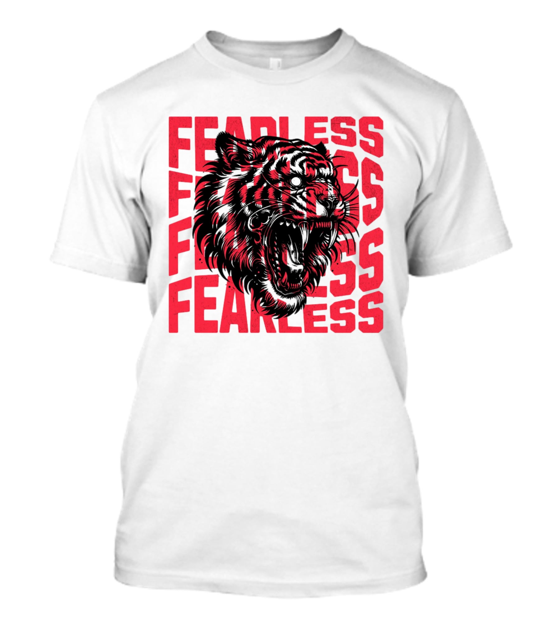FEARLESS Fearless Tiger Roaring Face T-Shirt