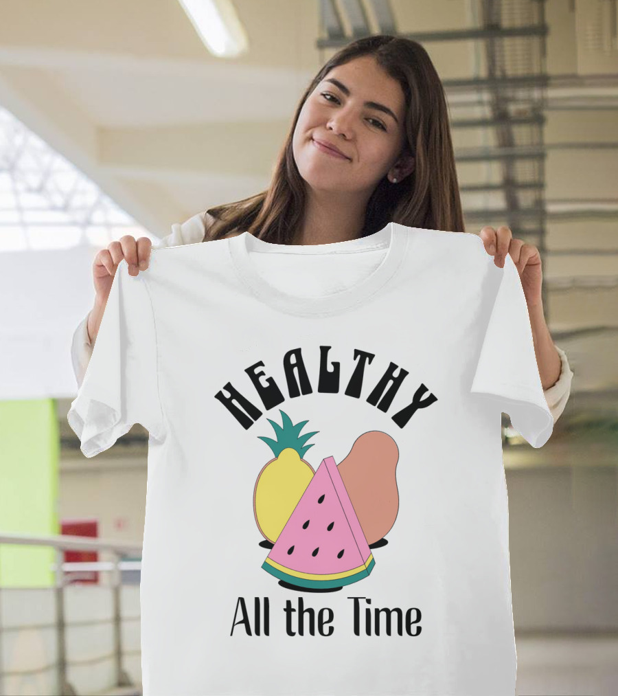 Healthy All The Time Watermelon Lemon Pear T-Shirt