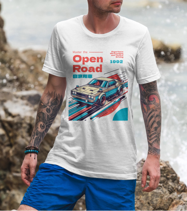 Master The Open Road 1992 Experience The Freedom And Thrill Of Driving Japan Car T-Shirt