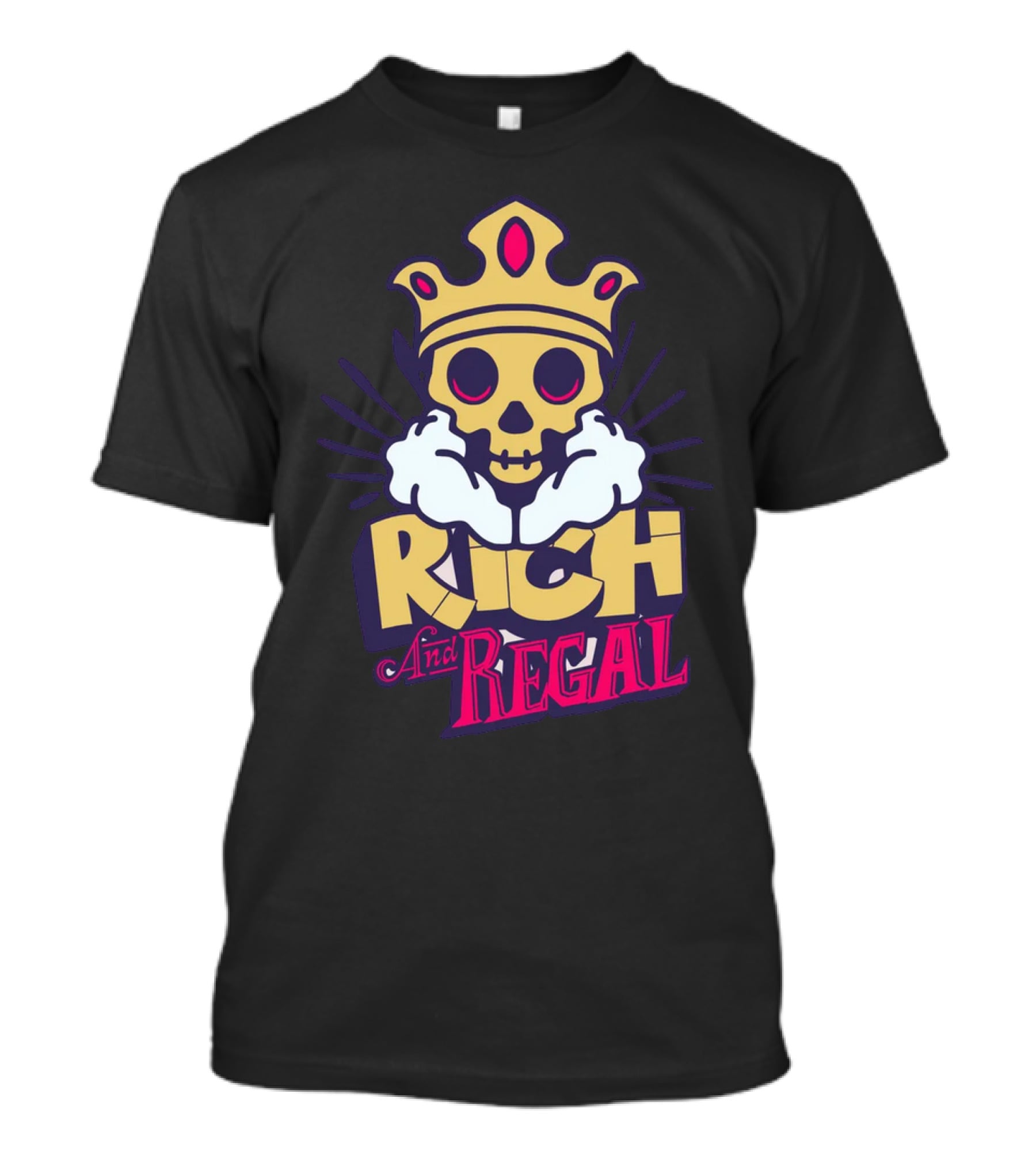 Rich And Regal Skull With Crown Icon T-Shirt